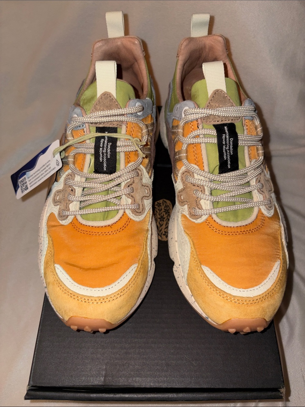 NWT Flower Mountain YAMANO 3 UNI Suede and technical fabric sneakers - Ocher - Picture 8 of 16